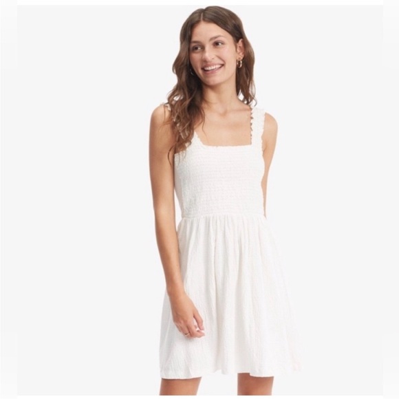 Roxy White Textured Mini Dress - Picture 6 of 12